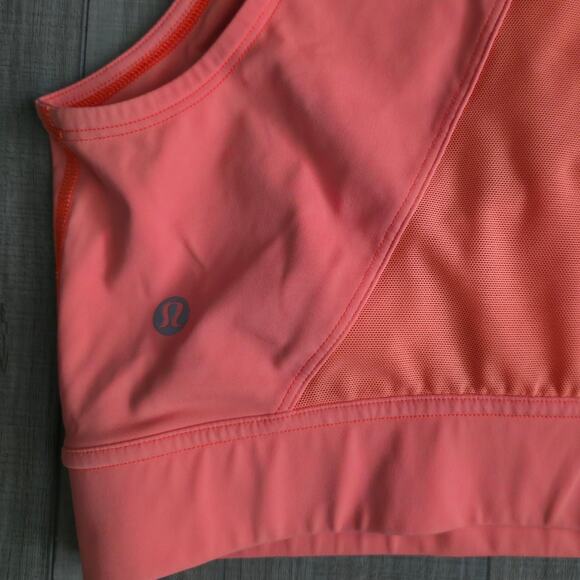 Lululemon Hotty Hot Cropped Tank Highlight Orange Activewear Top Women Sz 6 - Picture 7 of 7